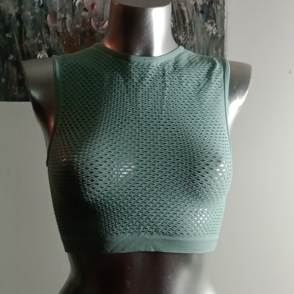 Aqua Small Crop Mesh Top La Senza